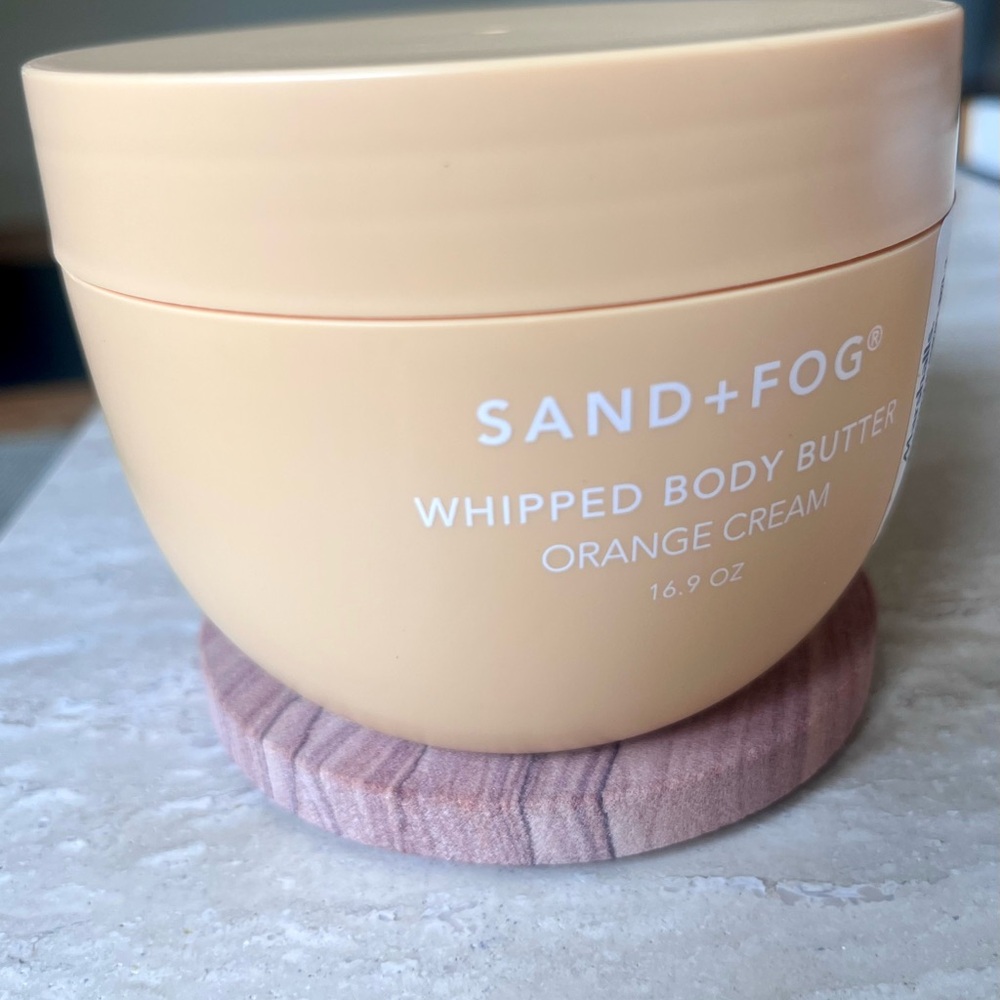 SAND+FOG Orange Cream Whipped Body Butter - Peach Jar
